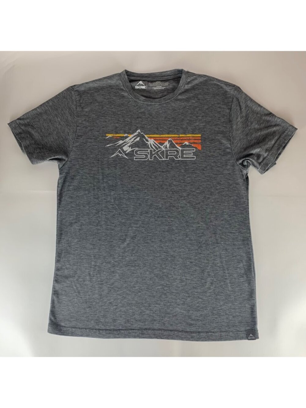 SKRE Gray Short Sleeve Athletic Crewneck Shirt Mens Large